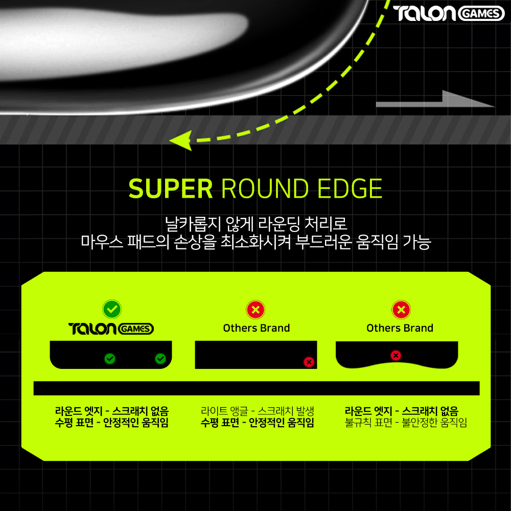 지슈라2 피트 유리 울트라 GPRO 슈퍼라이트2 마우스피트 탈론게임즈 - 상세 이미지 4