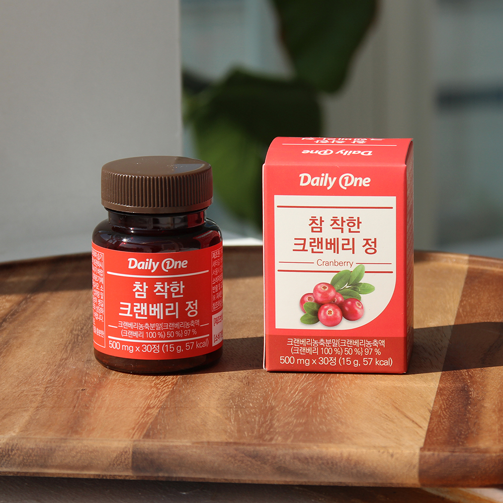 데일리원 참 착한 크랜베리 정 여성 농축 분말 500mg X 30정 5통 - 상세 이미지 5