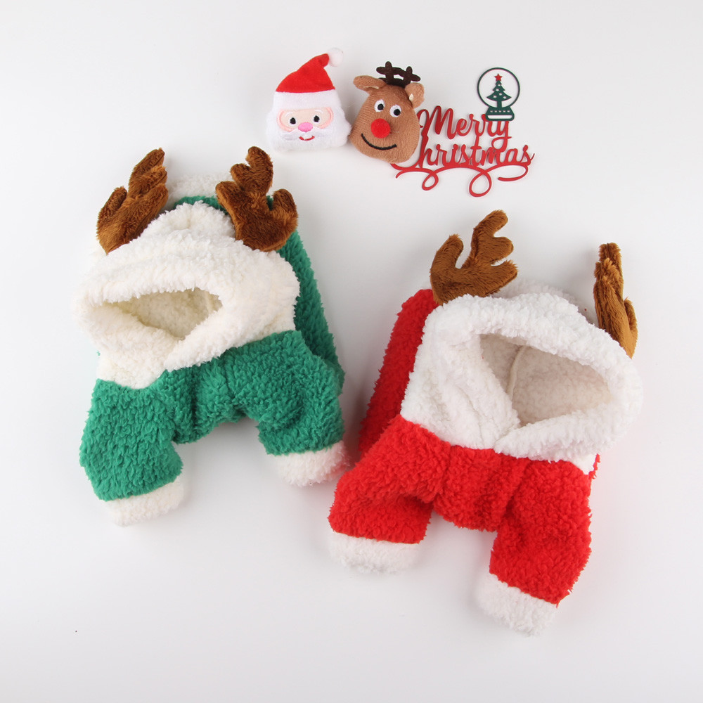 강아지 크리스마스 산타 후드 망토 겨울 성탄절 케이프 강아지옷