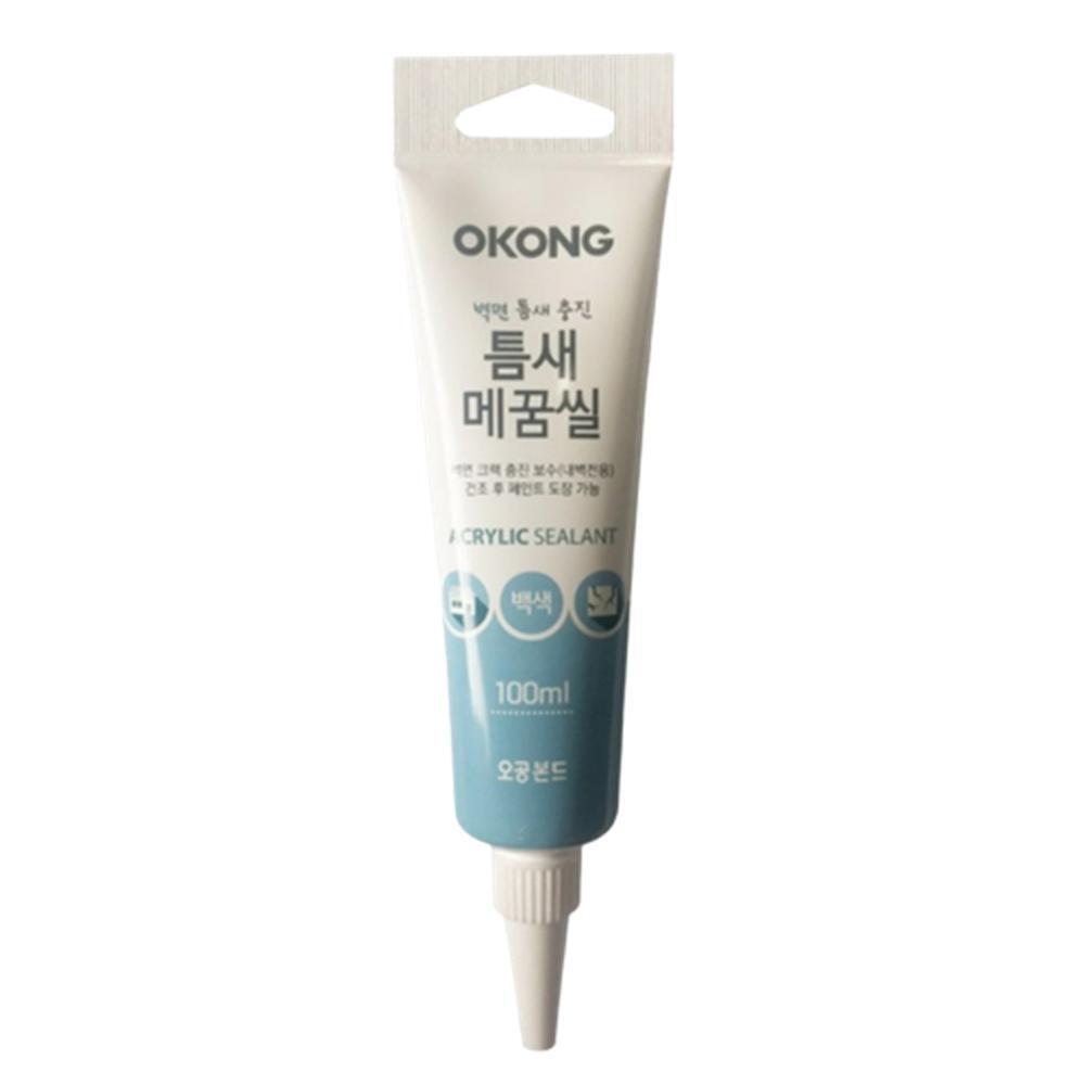 틈새 메꾸기 수영장 크랙보수 충진제 건물 보수용 실리콘 밀봉제 접착제 100ml 백색 수성