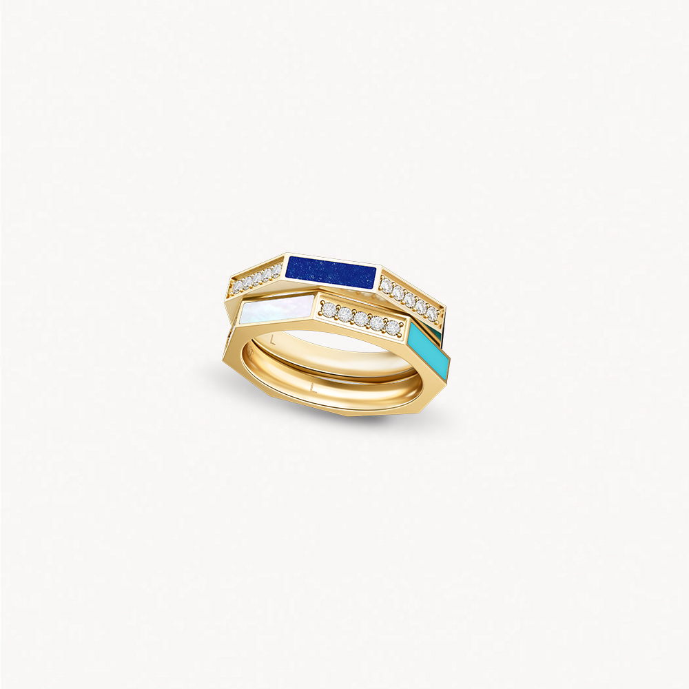 롤라로즈 Octagon Ring 팔각형 원석 레이어드반지 이미지 6