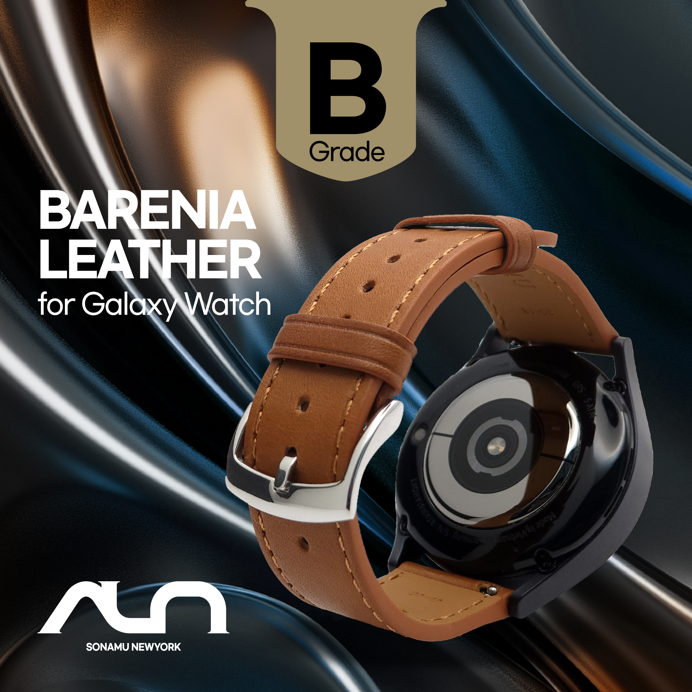 현명한 쇼핑의 B안, 소나무뉴욕 갤럭시워치7 외 20mm 호환 가죽 밴드 스트랩 시계줄 / 바레니아 가죽+클래식버클