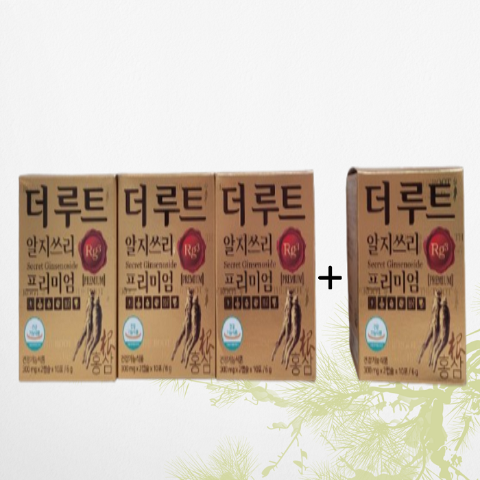 (3+1)더루트 알지쓰리 프리미엄  Rg3  30포+10포 추가증정 총80캡슐 : 마이커프로