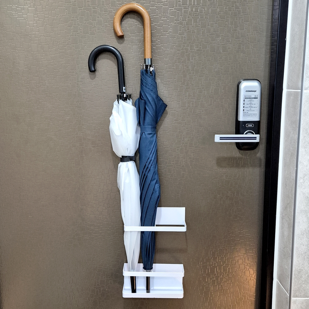 철제 신발장 우산걸이 현관문 자석우산꽂이 통 우산받침대