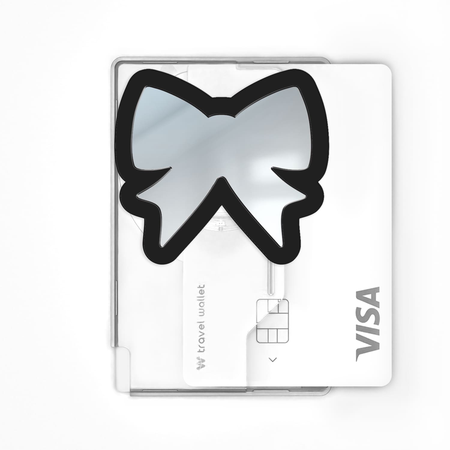 168cm 맥세이프 카드지갑 그립톡 올인포켓 미러 리본 블랙