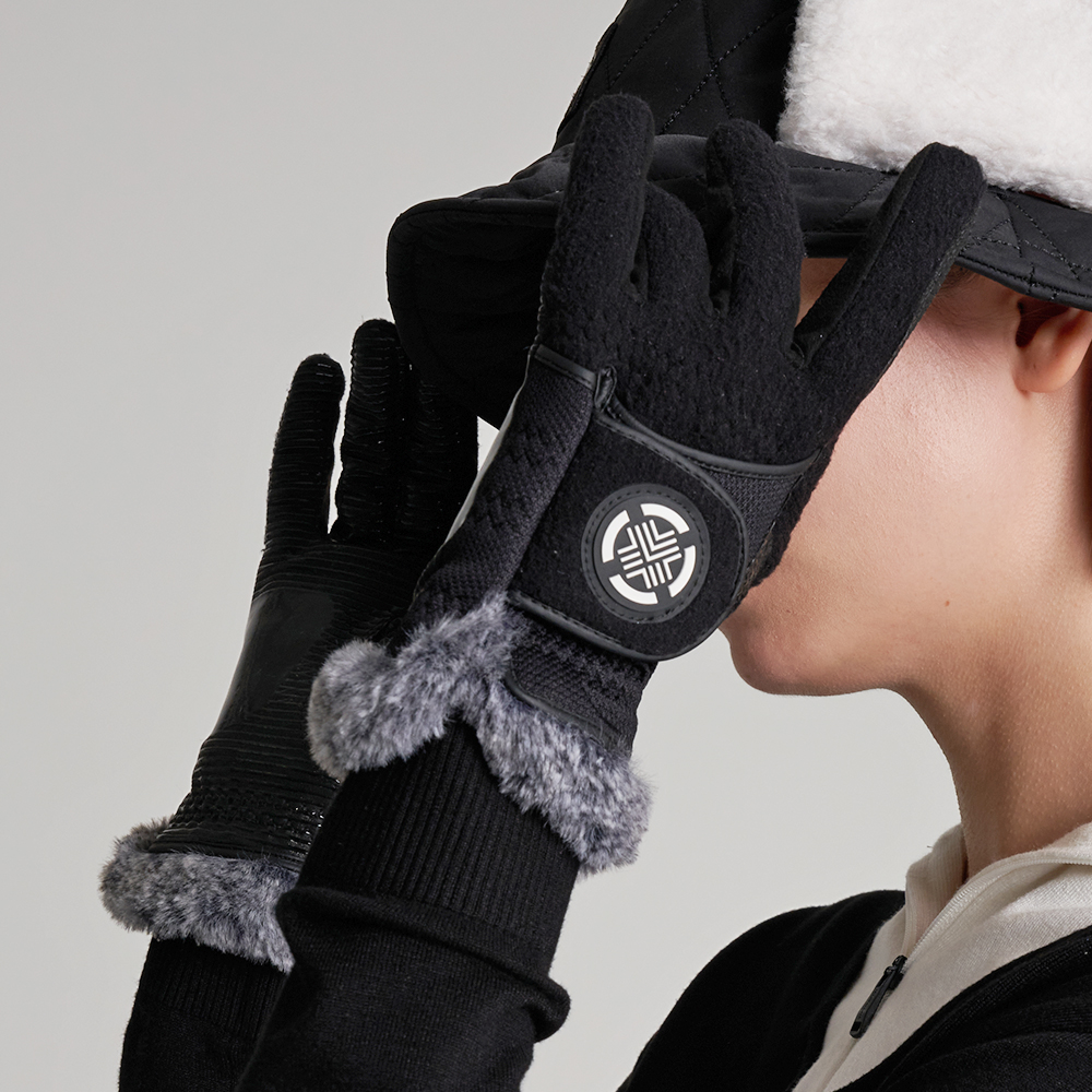 테크스킨 윈터쉴드 방한 겨울 양손 스마트폰 터치 논슬립 골프장갑