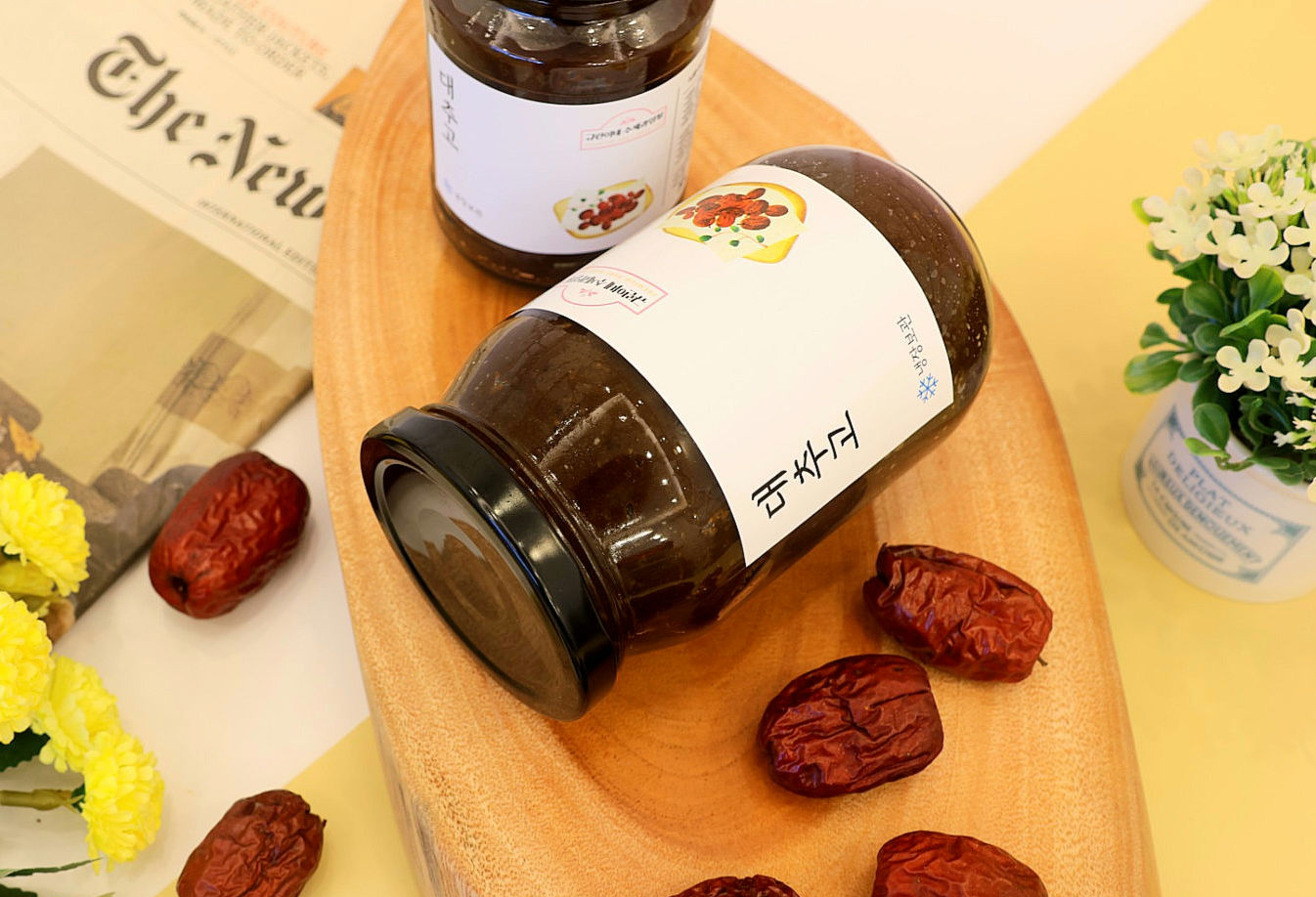 [무설탕] 국산 대추고 대추차 수제청 답례품 카페 선물 세트 300g 상세 이미지 3