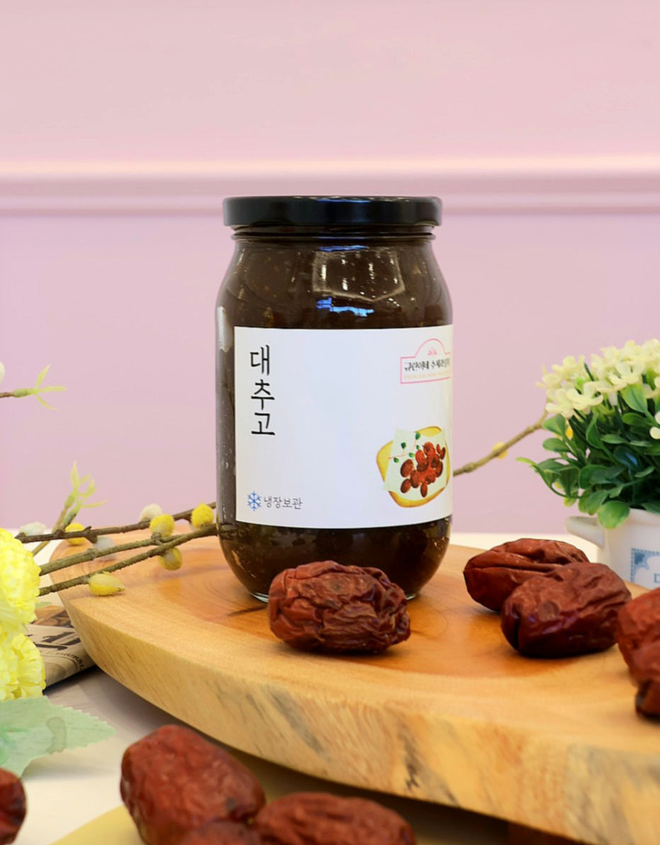 [무설탕] 국산 대추고 대추차 수제청 답례품 카페 선물 세트 300g 상세 이미지 4