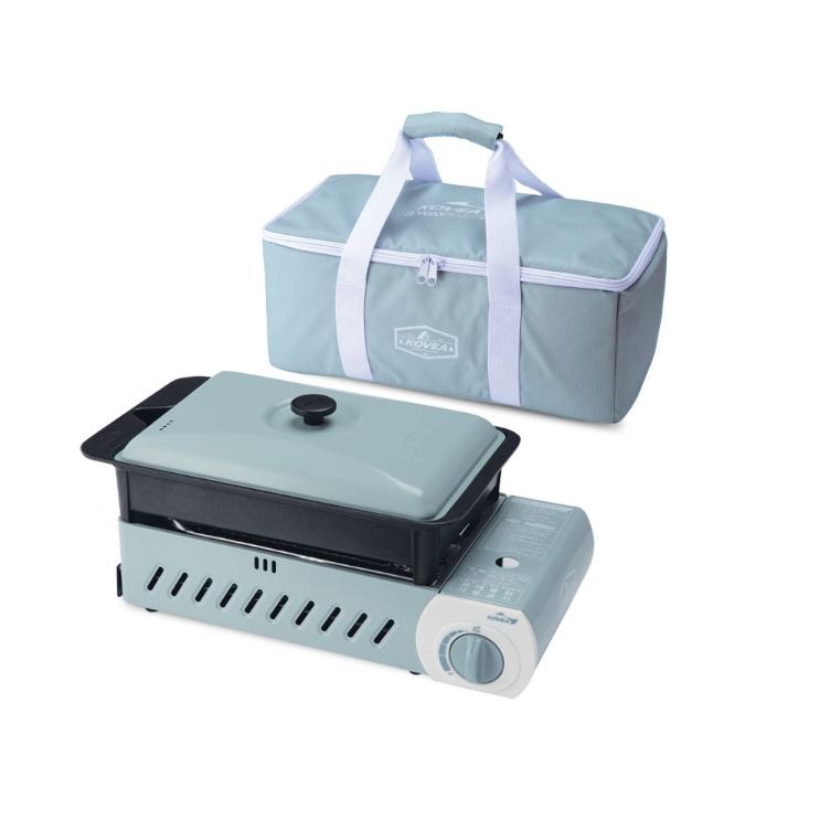 휴대용버너 캠핑용 전골팬 구이그릴 가스버너세트