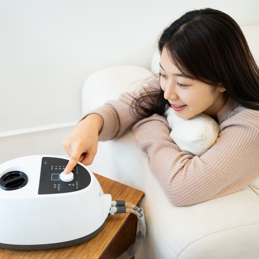 온수매트 보일러와 매트 연결부 이미지