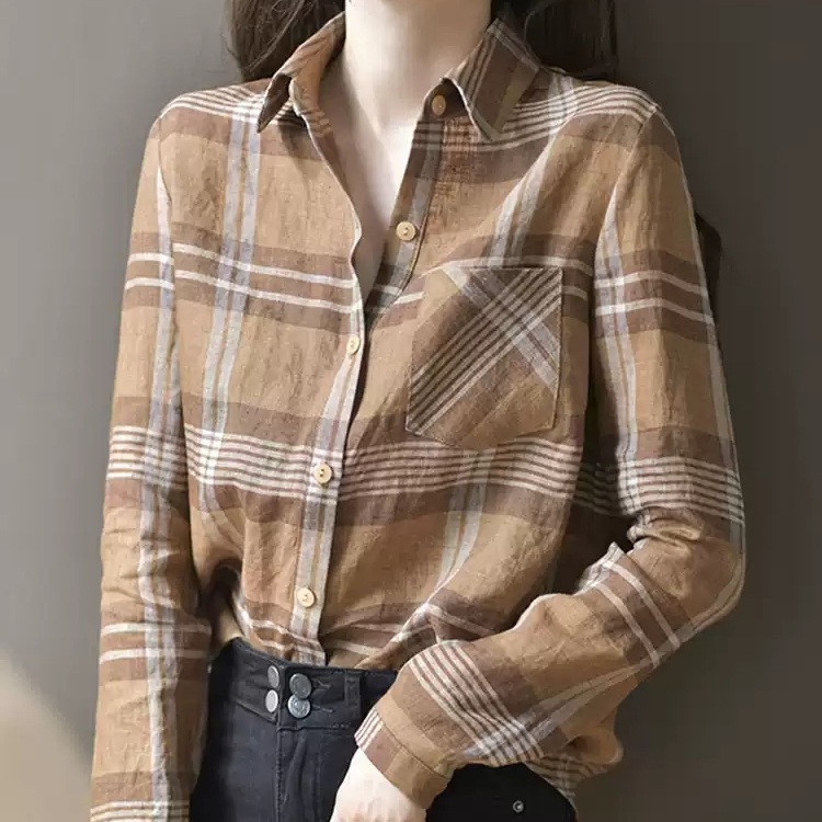 연애의 참견 시즌3 247화 한혜진 셔츠 블라우스 체크 복고풍 의상 옷 패션 - 상품 이미지