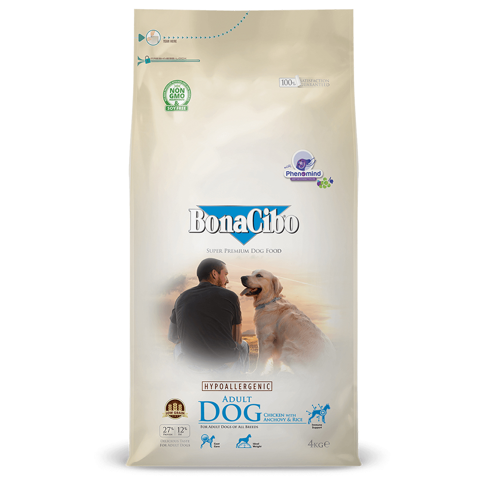 보나시보 어덜트 독 치킨 엔초비 & 라이스 4kg 강아지사료
