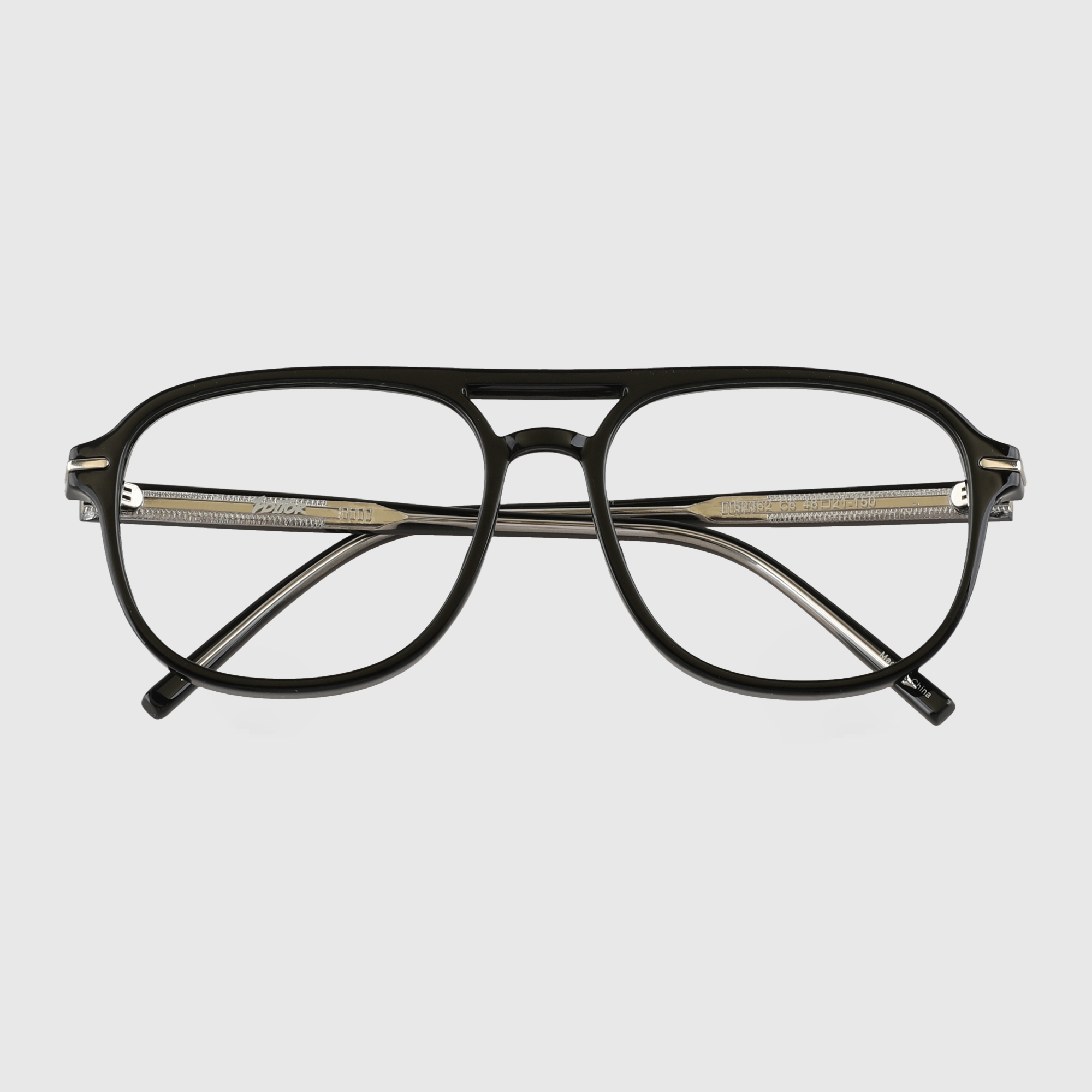 긱시크 안경 얼굴형에맞는 빅사이즈 큰얼굴 투브릿지 검정 투명 뿔테 GIFT 케이스 패키지