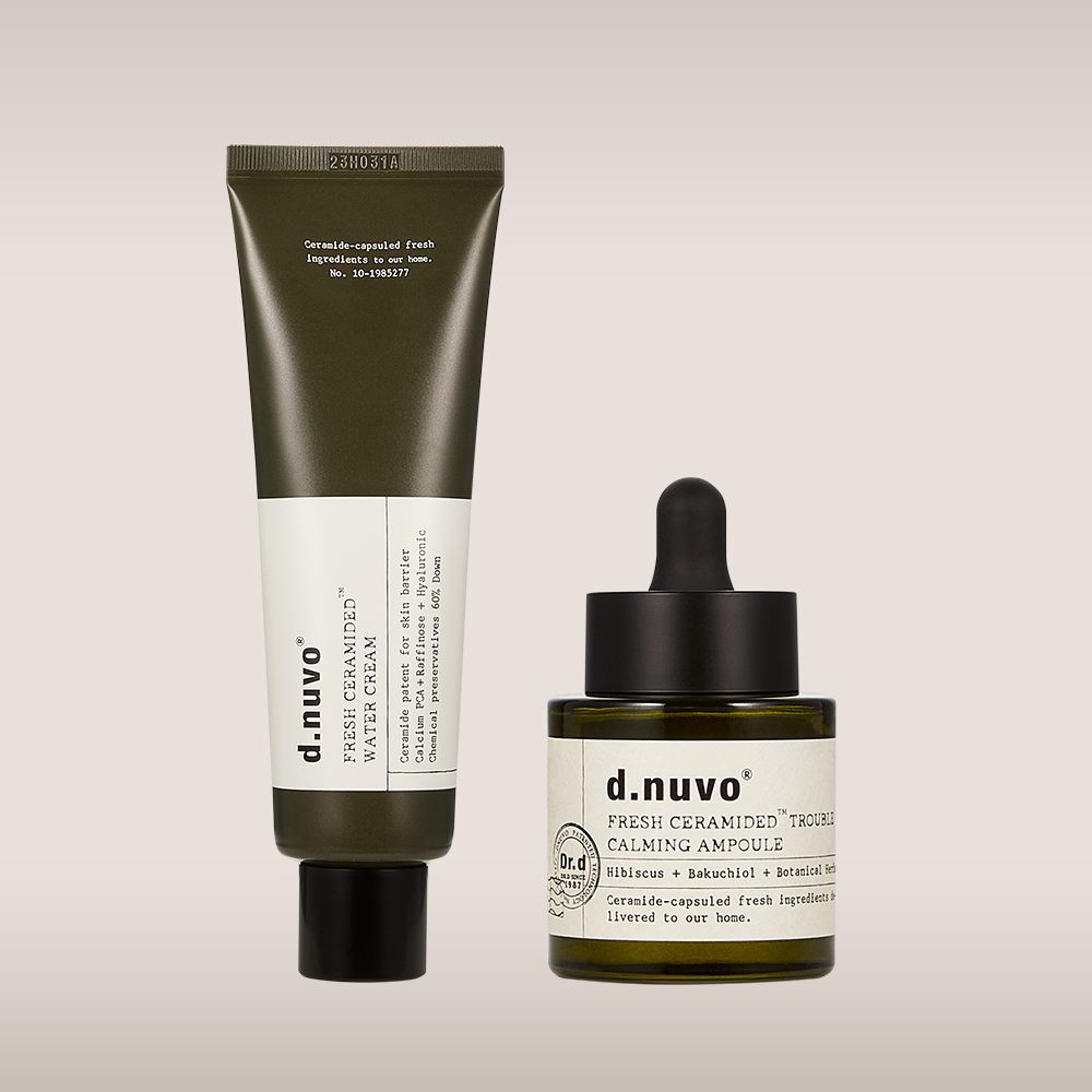 디누보 프레쉬 세라마이디드 트러블 카밍 앰플 30ml +디누보 프레쉬 세라마이디드 워터크림 80ml 2종세트 - 상품 이미지