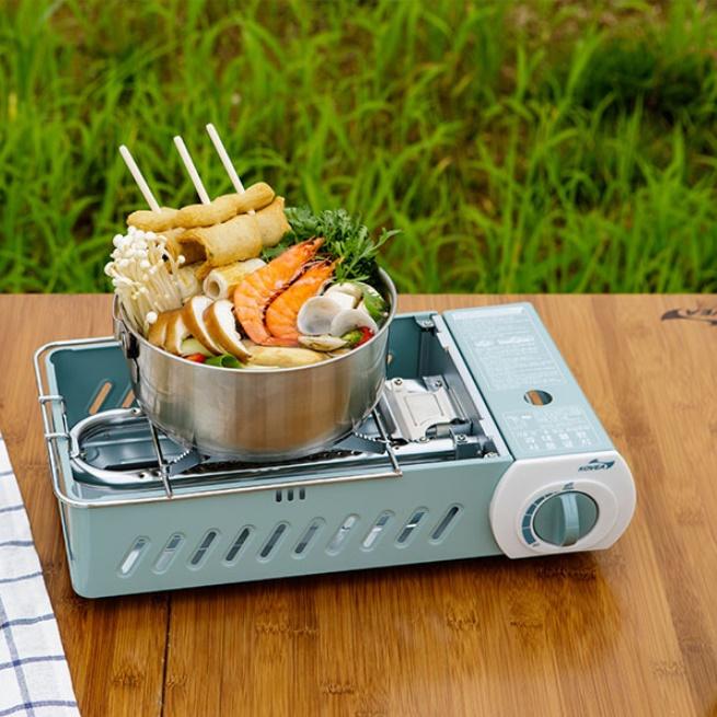 휴대용버너 캠핑용 전골팬 구이그릴 가스버너세트