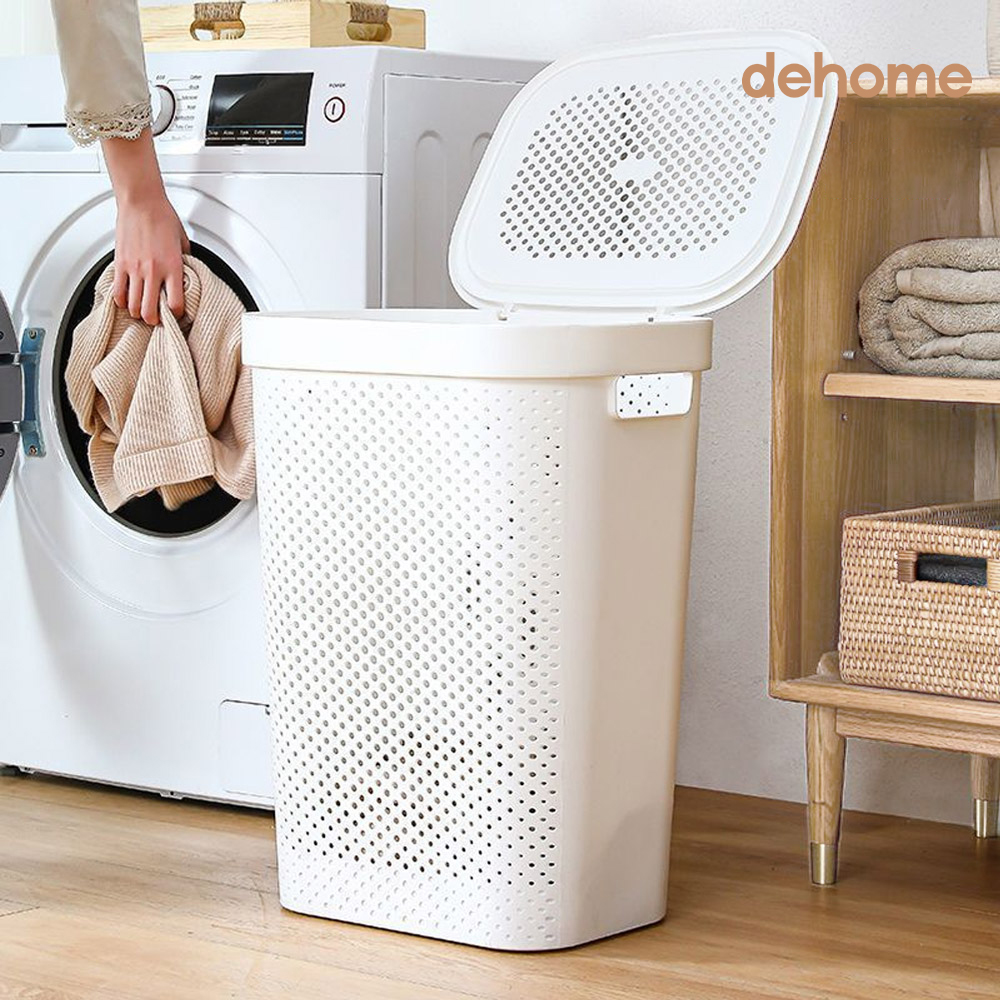 플라스틱 빨래바구니 세탁바구니 사각 빨래통 햄퍼 대용량 세탁물 보관함 대형 제품 이미지