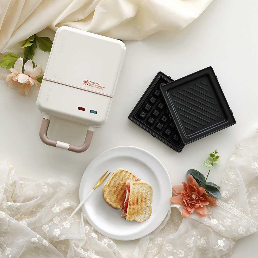 전기 와플 크로플 메이커 미니 기계 분리형 와풀 만들기 머신 틀 기기 가정 소형 제조기