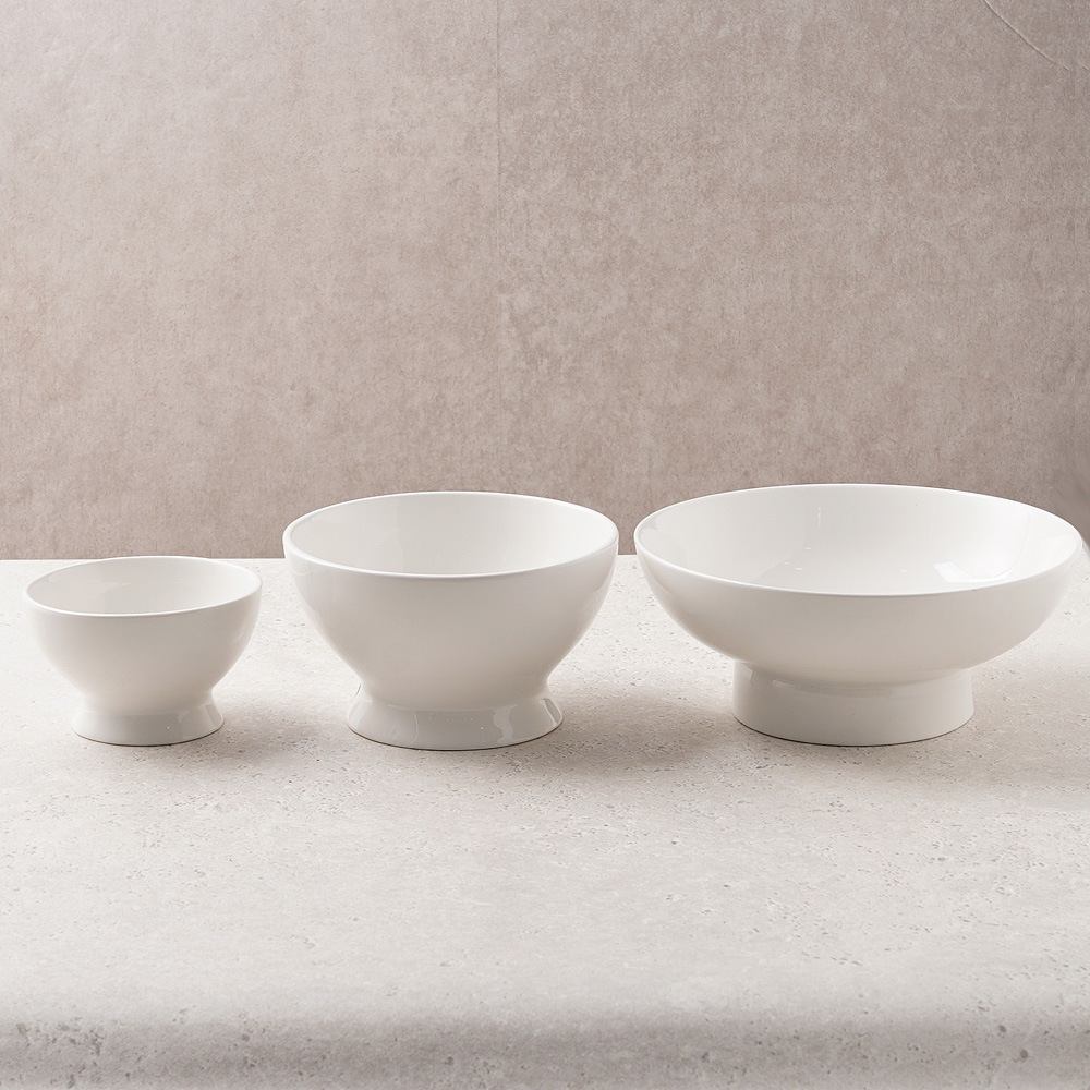 삼지연 굽 면기 도자기 냉면 국수 라면 냉면기 짜장면 그릇 2호, 화이트 - 상세 이미지 3