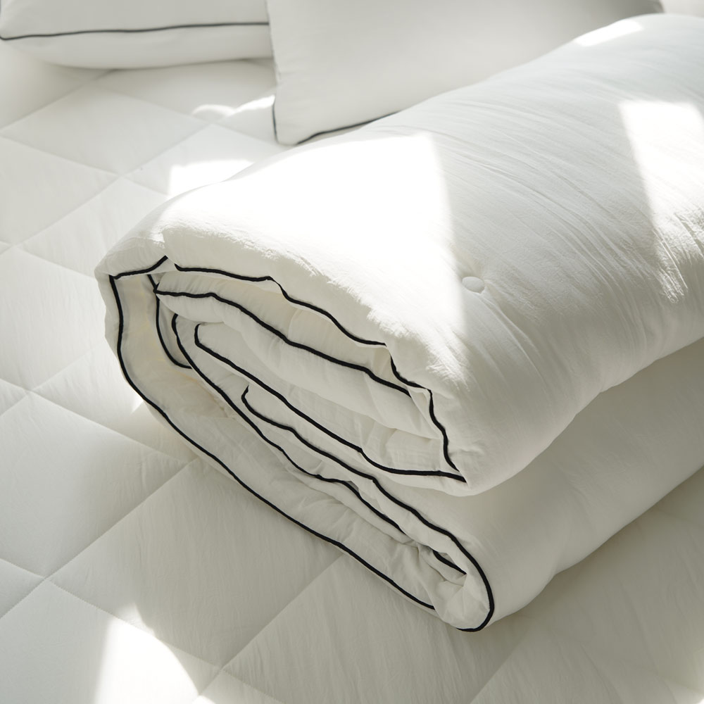 마시멜로 휴비스 에코핫 겨울 두꺼운 모달 차렵이불 발열 옥수수솜