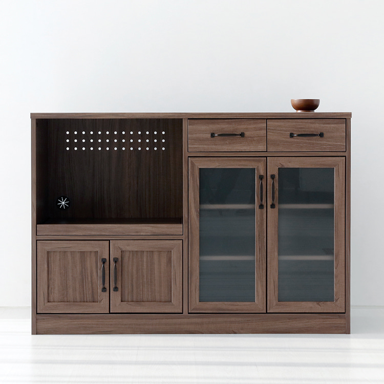 레탄토 주방수납장 FUM80120L 1180x398x820mm, 2단, 미들브라운 1258.6903 - 메인 이미지