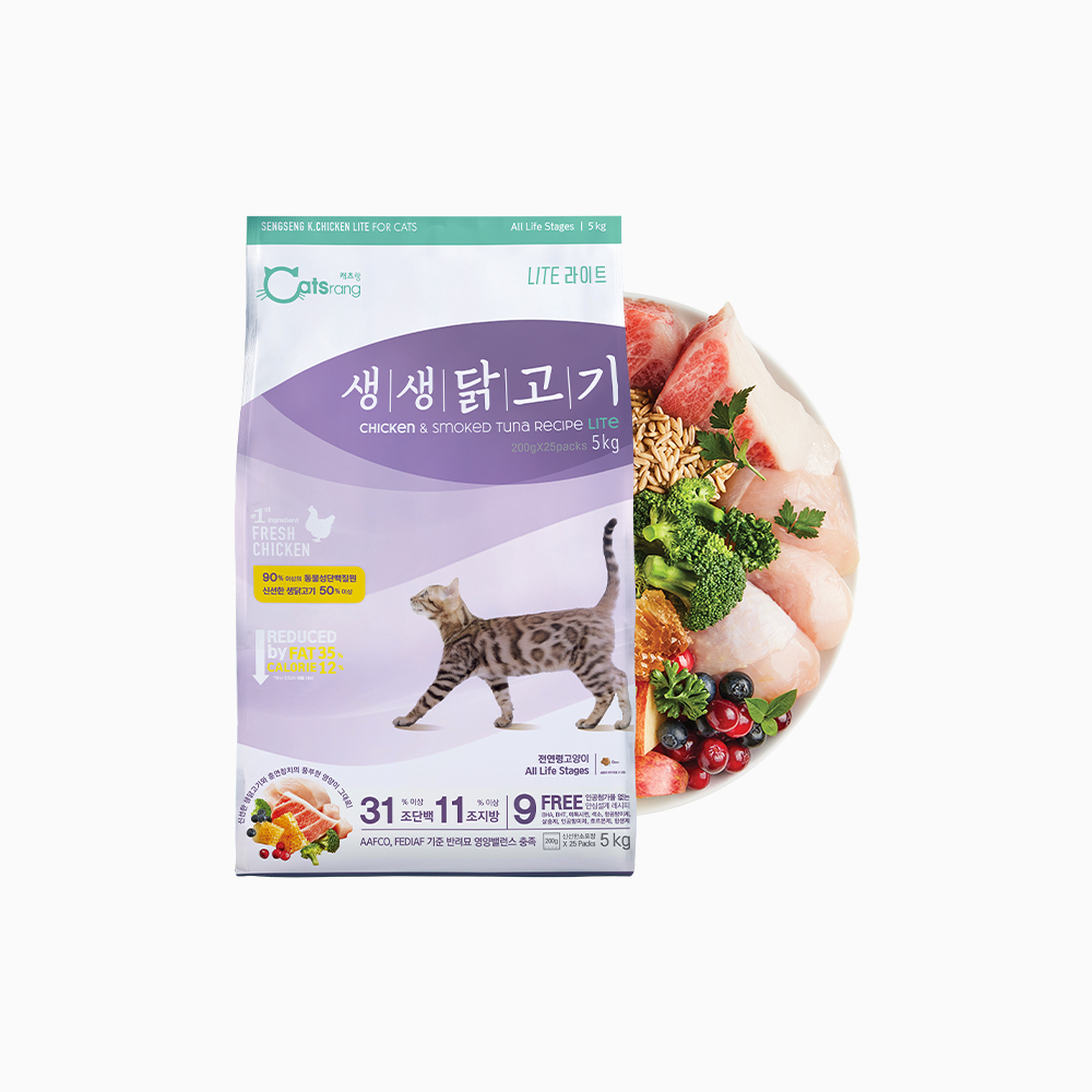 캐츠랑 생생닭고기 라이트 5kg - 상품 이미지