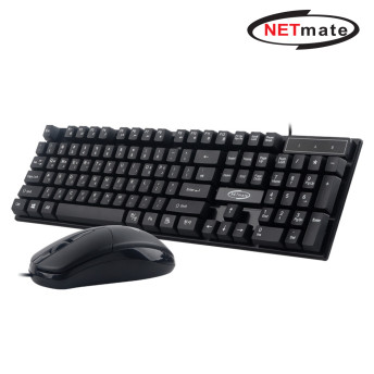 강원전자 넷메이트 USB 유선 키보드·마우스 세트 NM-KMS02