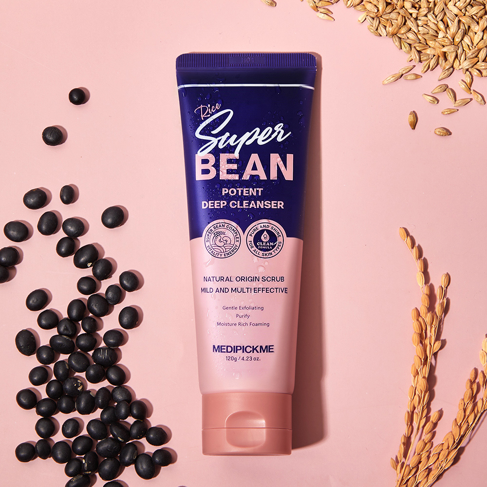 쌀겨수 클렌징폼 메디픽미 라이스슈퍼빈 포텐 딥클렌저 피지 모공 각질 120ml, 1개 - 상품 이미지