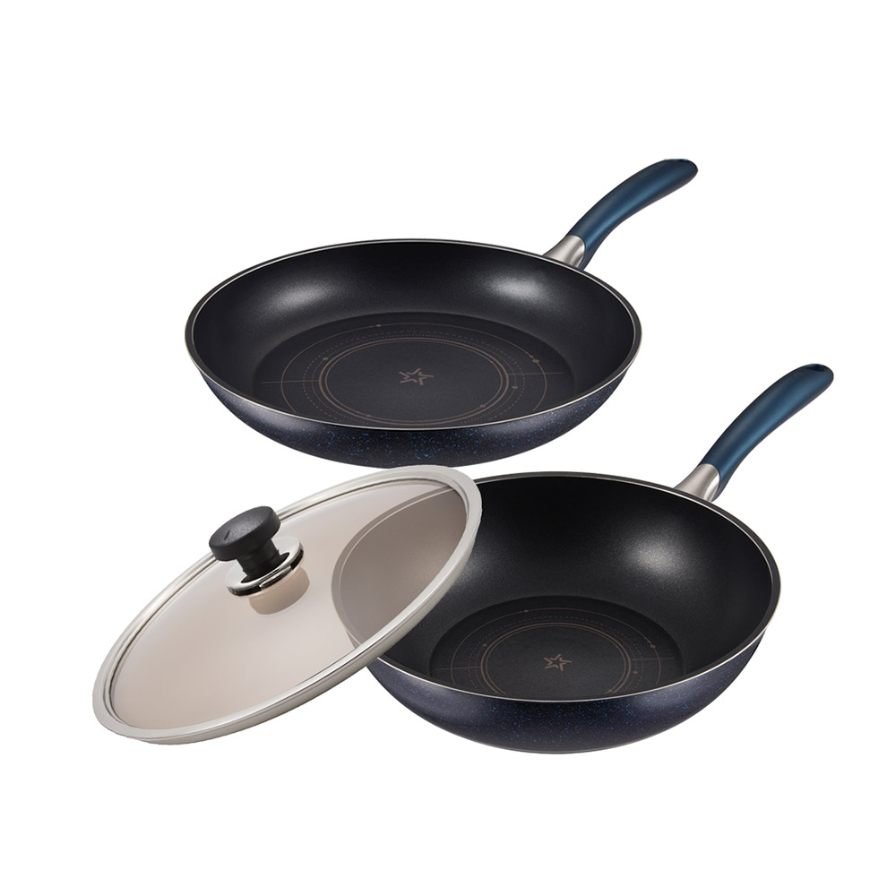 갤럭시 블루 IH 프라이팬 3P 세트 (F28/W28/뚜28)