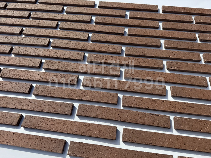 올라운더 점토타일 스틱 (슬림) 240x30x12T 초코브라운 / 하다건재