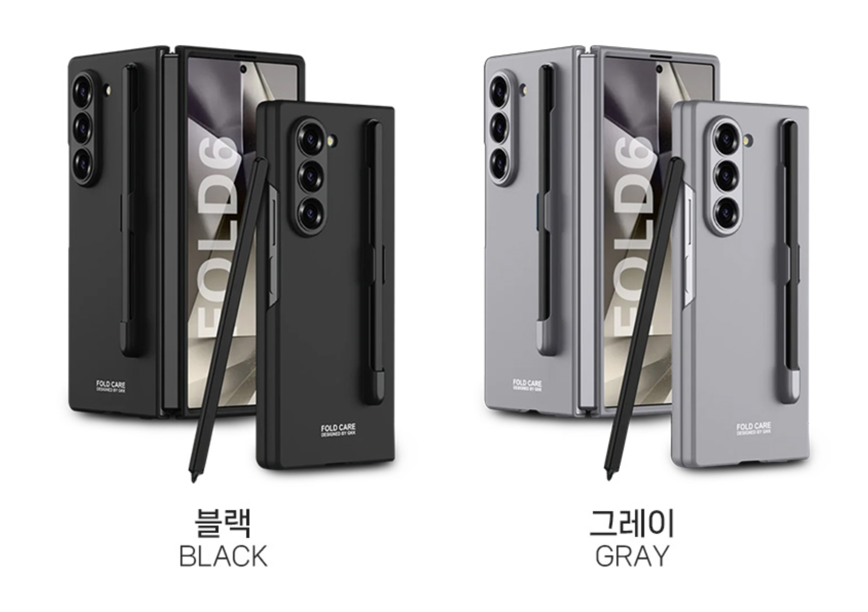 갤럭시 Z폴드 케이스 S펜 수납 슬림 티타늄 그레이, 갤럭시Z 폴드6 - 상세 이미지 3