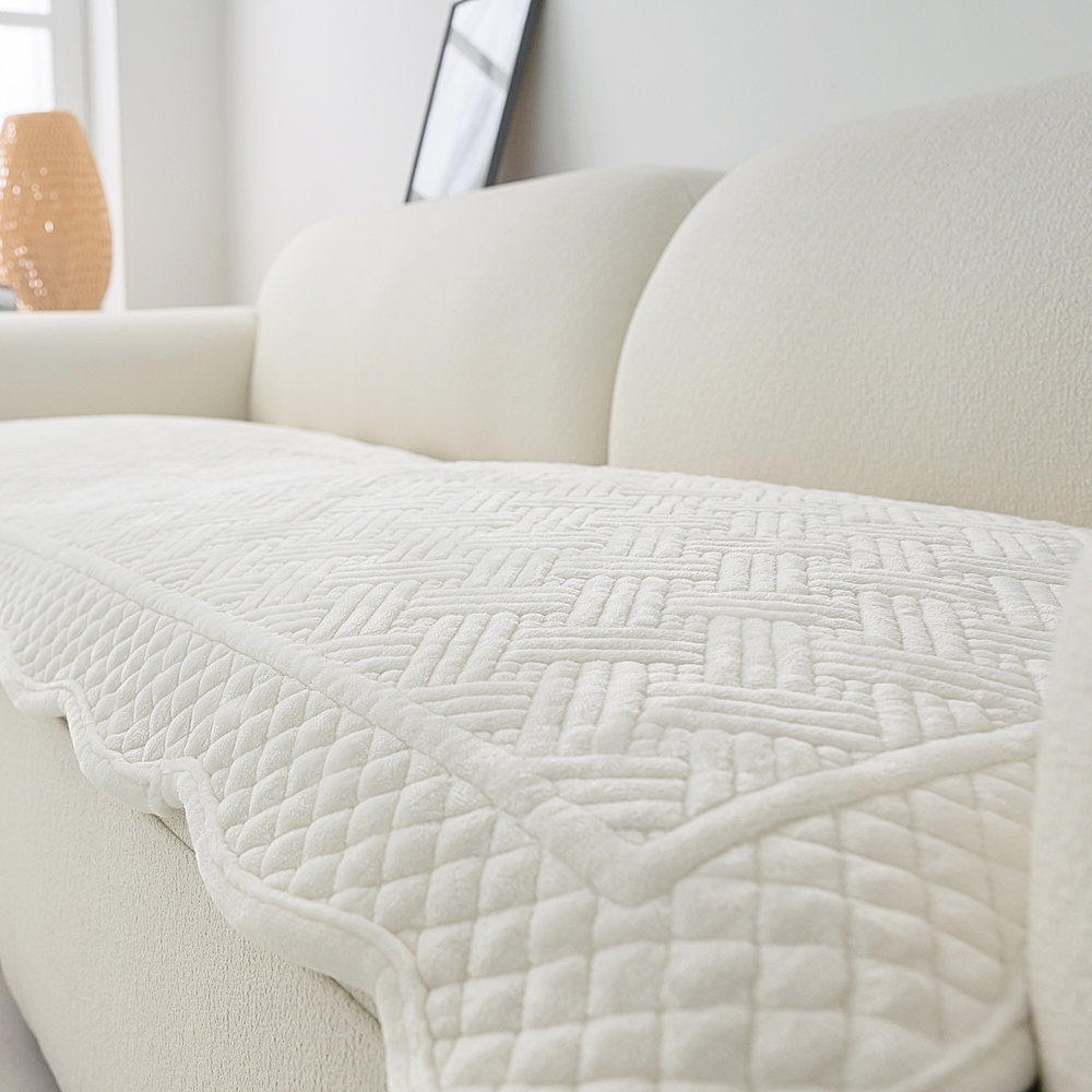 나라데코 극세사 워싱 목화솜 자수퀼팅 쇼파패드 카페트 160x210