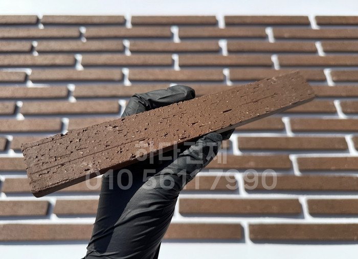 올라운더 점토타일 스틱 (슬림) 240x30x12T 초코브라운 / 하다건재