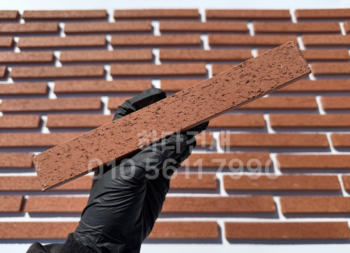 올라운더 점토타일 스틱 (슬림) 240x30x12T 레드 / 하다건재