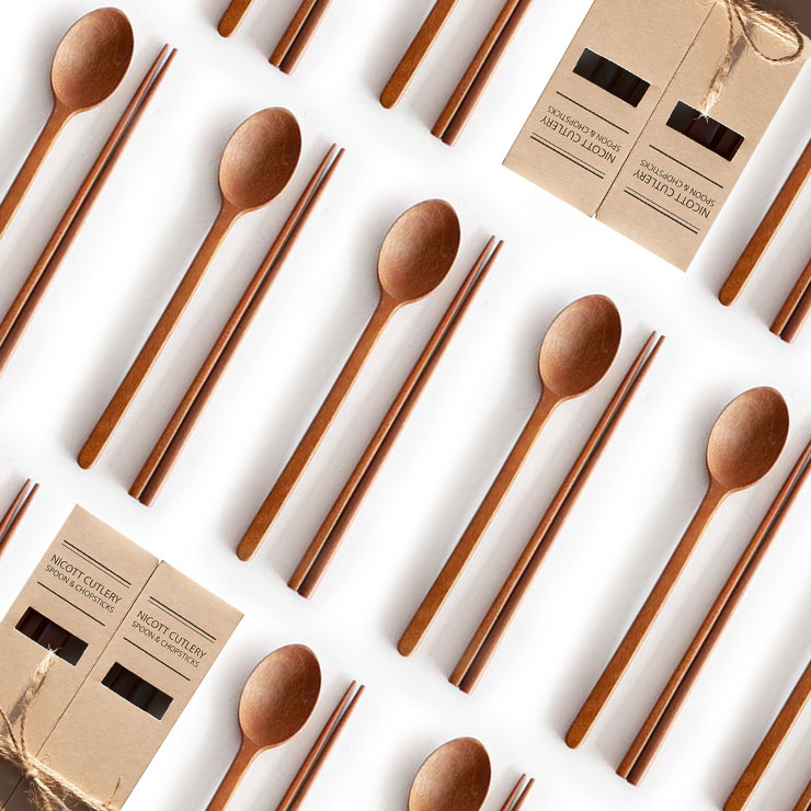 [선물추천] 니코트 천연옻칠 우드수저 4인세트 예쁜포장