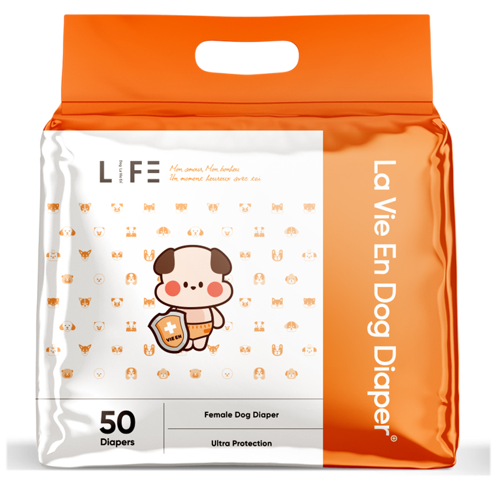 라비앙독 암컷 강아지 기저귀 애견 매너벨트 생리대 배변 훈련 패드 XS(초소형), 50매입, 1개 이미지 2