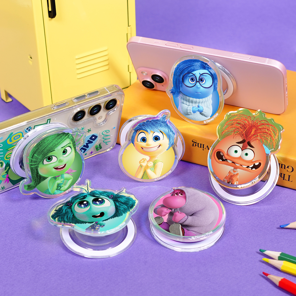 디즈니 인사이드아웃2 맥세이프 홀로그램 스마트톡 그립톡 자석 탈부착 거치대