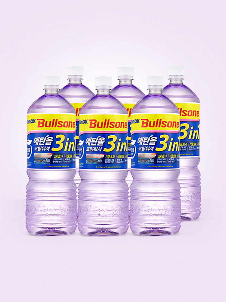 [불스원] 레인OK 에탄올 3in1 코팅 워셔액 1800ml 6개 제품 이미지