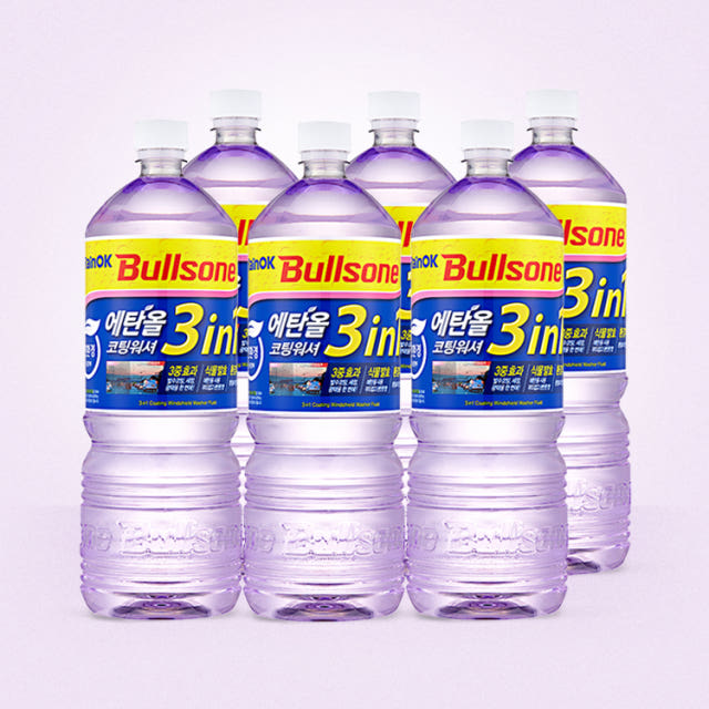 레인OK 에탄올 3in1 코팅 워셔액 1800ml 6개