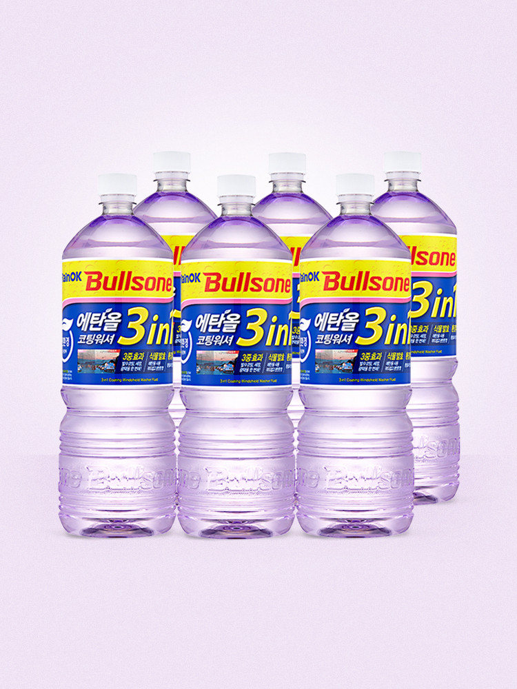 [불스원 레인OK 에탄올 3in1 코팅 워셔액 1800ml 6개 사진 1