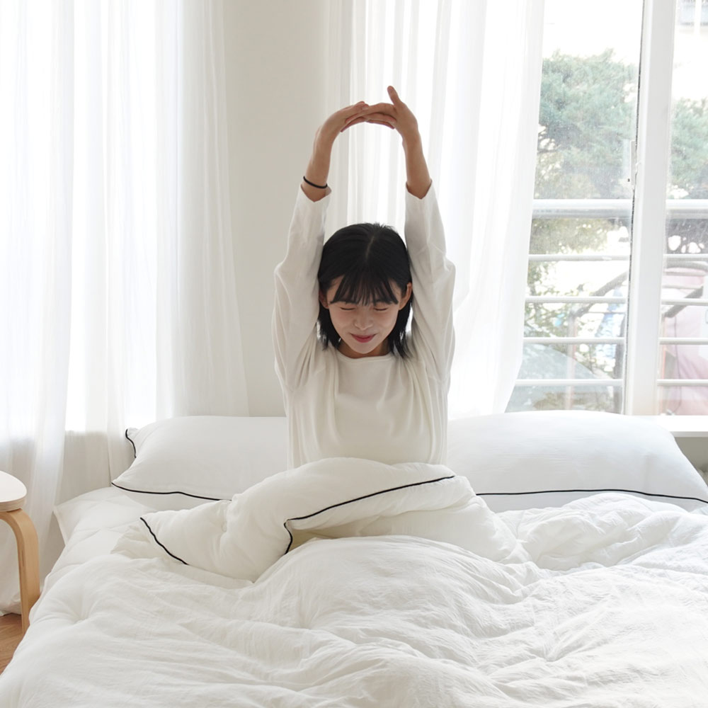 마시멜로 휴비스 에코핫 겨울 두꺼운 모달 차렵이불 발열 옥수수솜