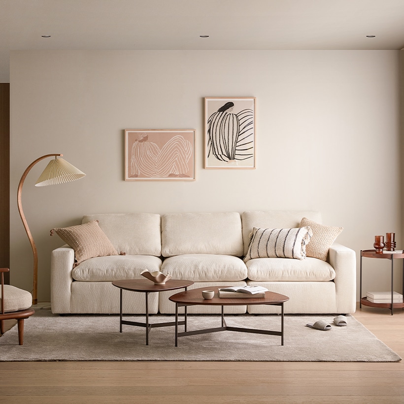 까사미아 캄포 미니 스툴미포함, 아이보리, 4인용