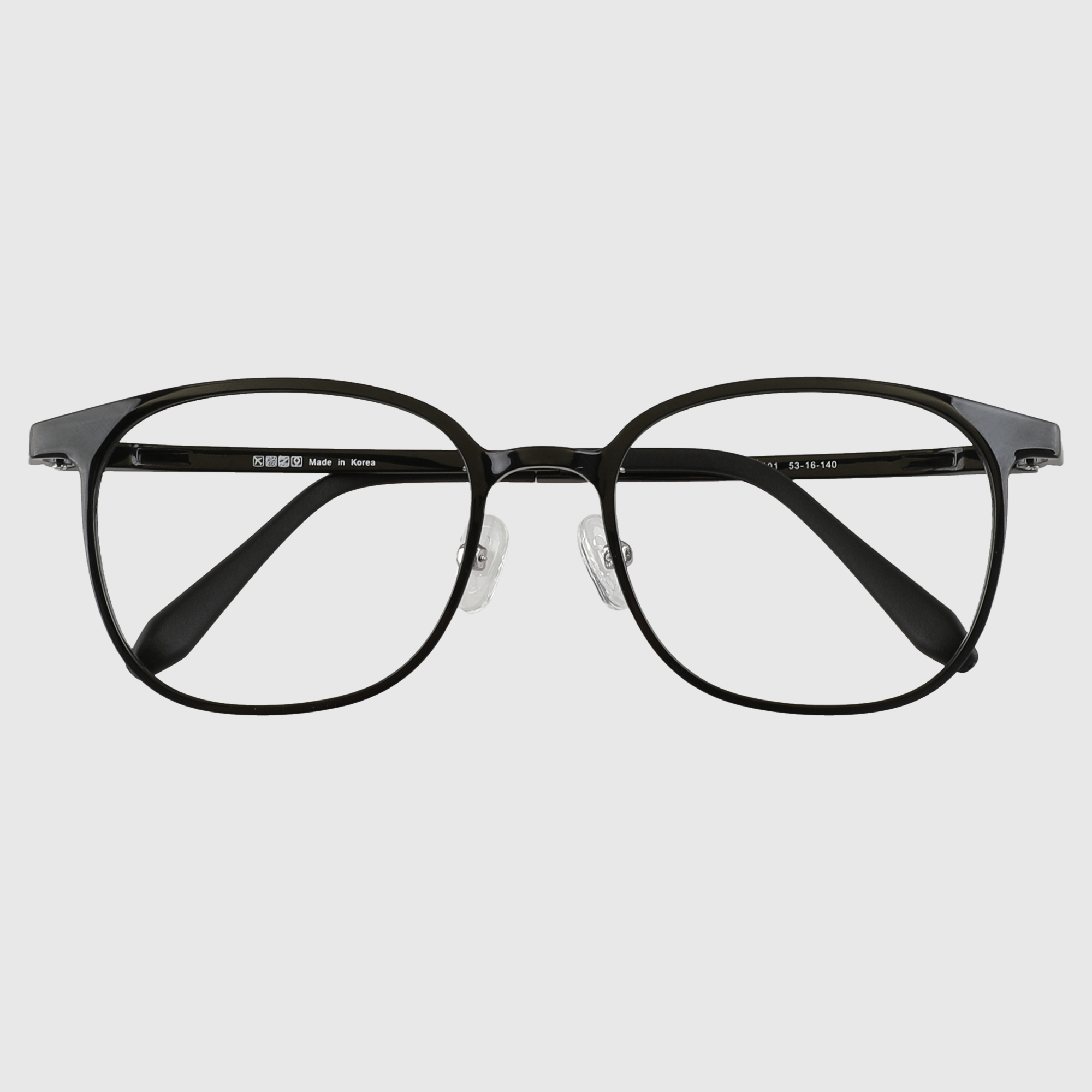 블루라이트차단 울템 검정 사각 뿔테 자외선 변색렌즈안경