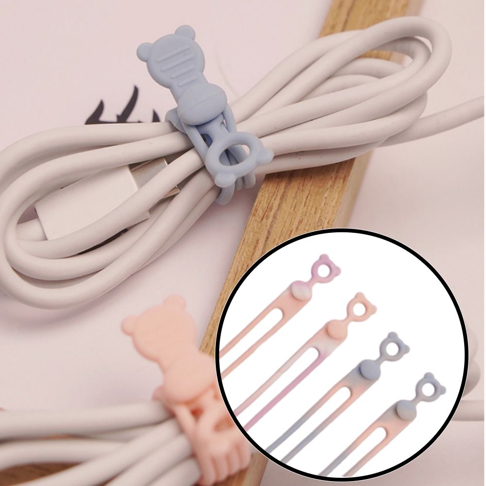 다용도 선정리 실리콘케이블타이 케이블타이홀더 10P