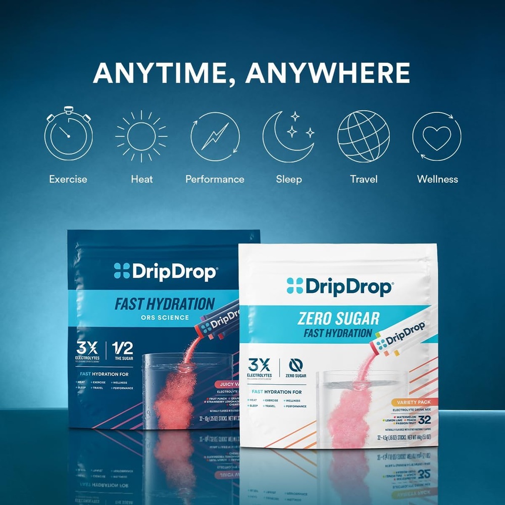 DripDrop 드립드롭 수분 충전 음료믹스 32개입 글루텐 프리 비건 - 상세 이미지 2