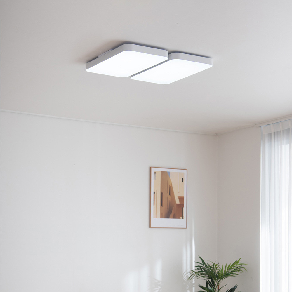LED 거실등 커브드 시스템 120W [60W+60W] 화이트 밀착형 - 상품 이미지