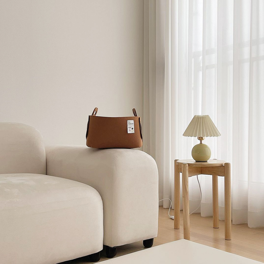 코드86 펠트바구니 장난감 소품정리 패브릭바구니 수납 바스켓 S