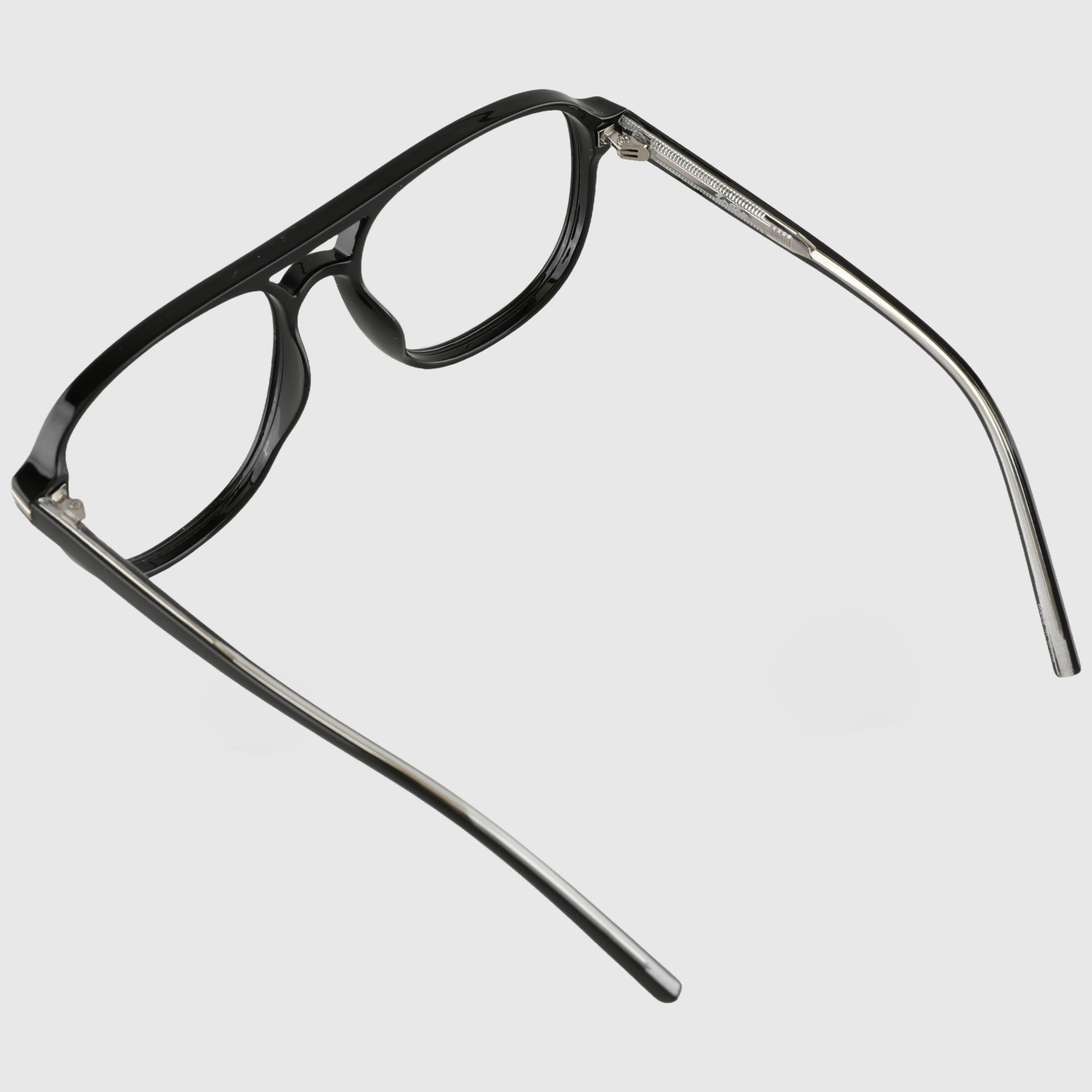 긱시크 안경 얼굴형에맞는 빅사이즈 큰얼굴 투브릿지 검정 투명 뿔테 GIFT 케이스 패키지