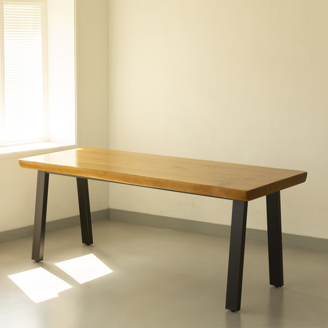 [뉴송 우드슬랩] 원목식탁 / A다리 개방형 (우드슬랩테이블 스타벅스식탁)