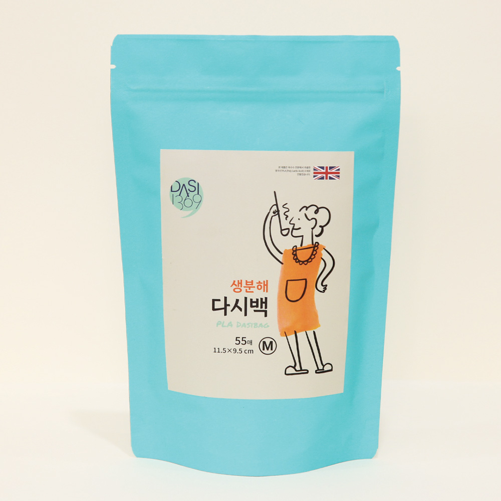 생분해 다시백 중형 55매 육수망 국물팩 우림주머니 차거름망 다시망 멸치망 - 상품 이미지