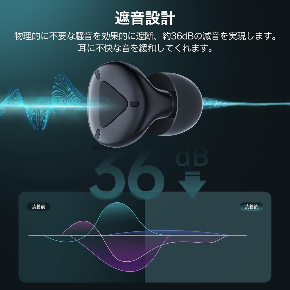 수면용 일본 귀마개 완전 차음 36db 저감 - 상세 이미지 2